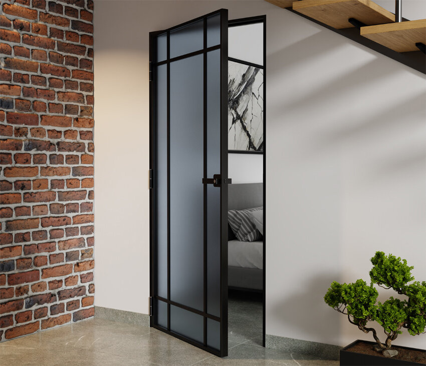 Slim Loft Aluminum Doors Complete with Frame 9 Pieces
