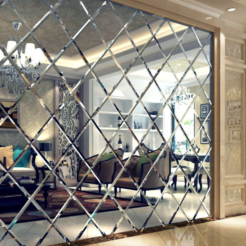 Lustro Fazowane Glamour 254x85 Srebrne