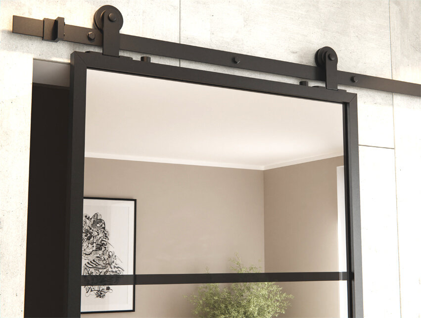SLIDING DOOR ALUMINUM LOFT MIRROR (4 FIELDS)
