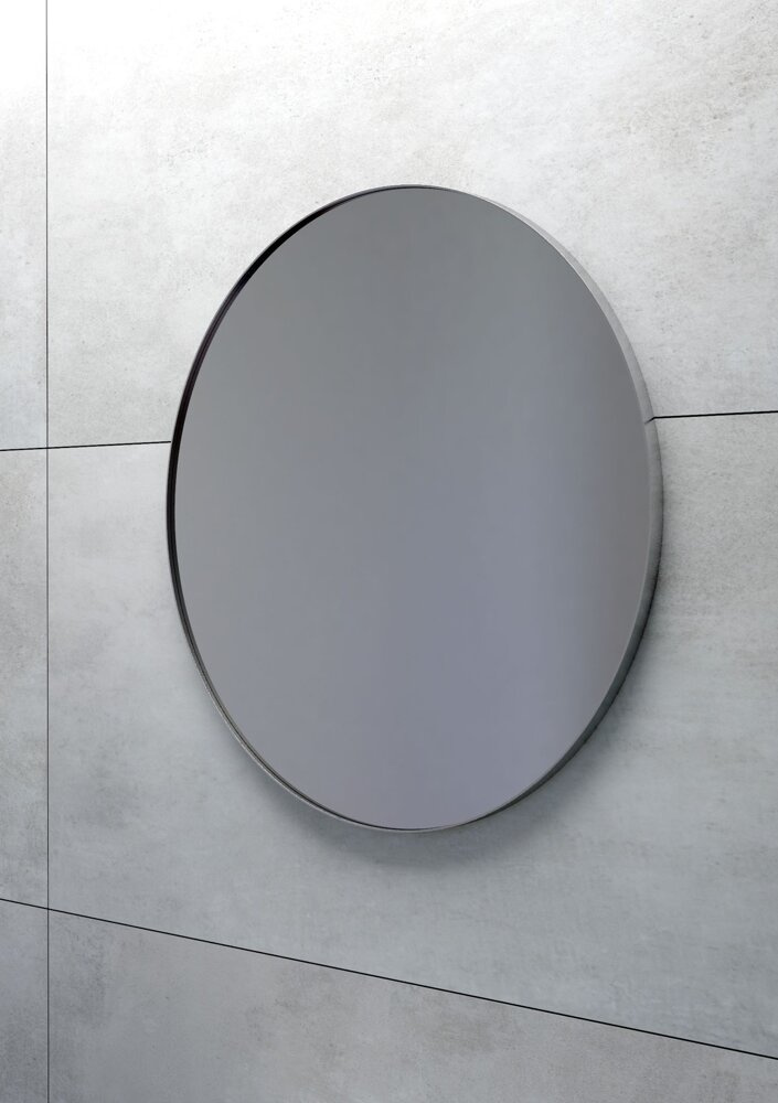 ♥ Round Wall Mirror in White Frame 85 cm ♥