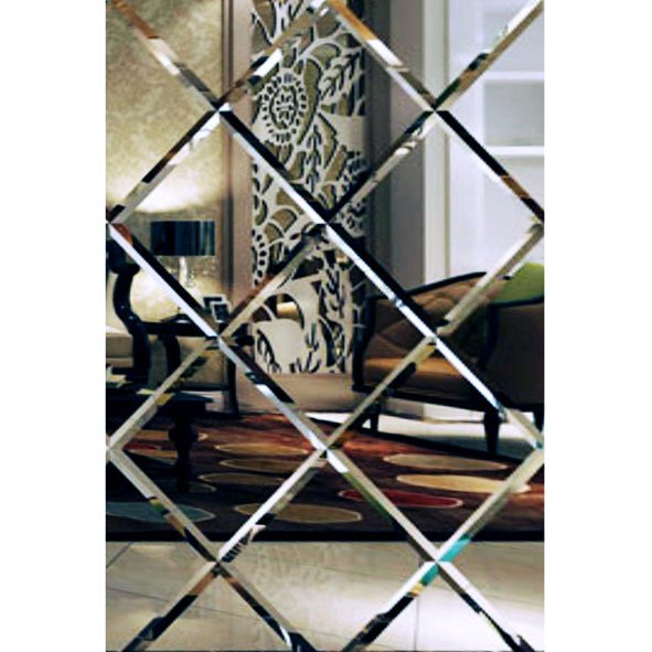 Glamour Chamfered Mirror 127x85 Silver