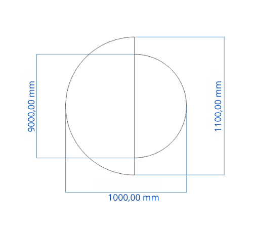 Asymmetrical Round Mirror LED LUNA
