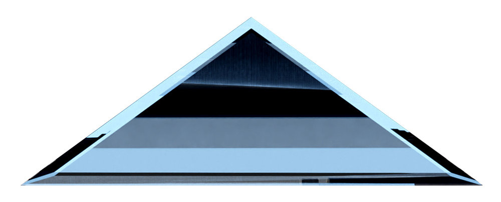 Mirror Tile - 30x30X42 Phase Blue Triangle